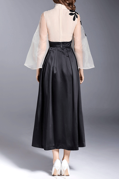 Bell Sleeves Avant Garde Modern Korean QIpao Cheongsam Dress