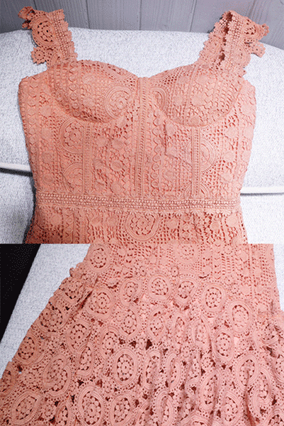 Bustier Crochet Lace Midi Dress