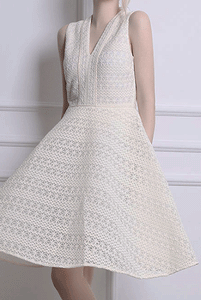 Sleeveless Lace Mini Dress