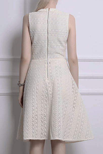 Sleeveless Lace Mini Dress