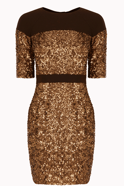 Gatsby Y2K Short Sleeves Metallic Sequin Dress