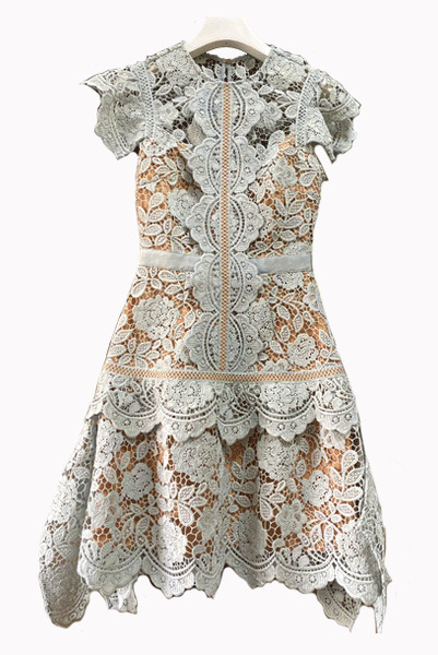 Floral Lace Mini Dress
