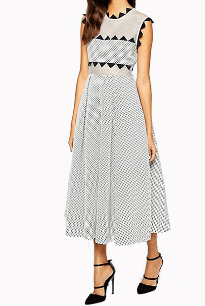 Whimsical Sleeveless Midi Dress