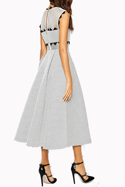 Whimsical Sleeveless Midi Dress